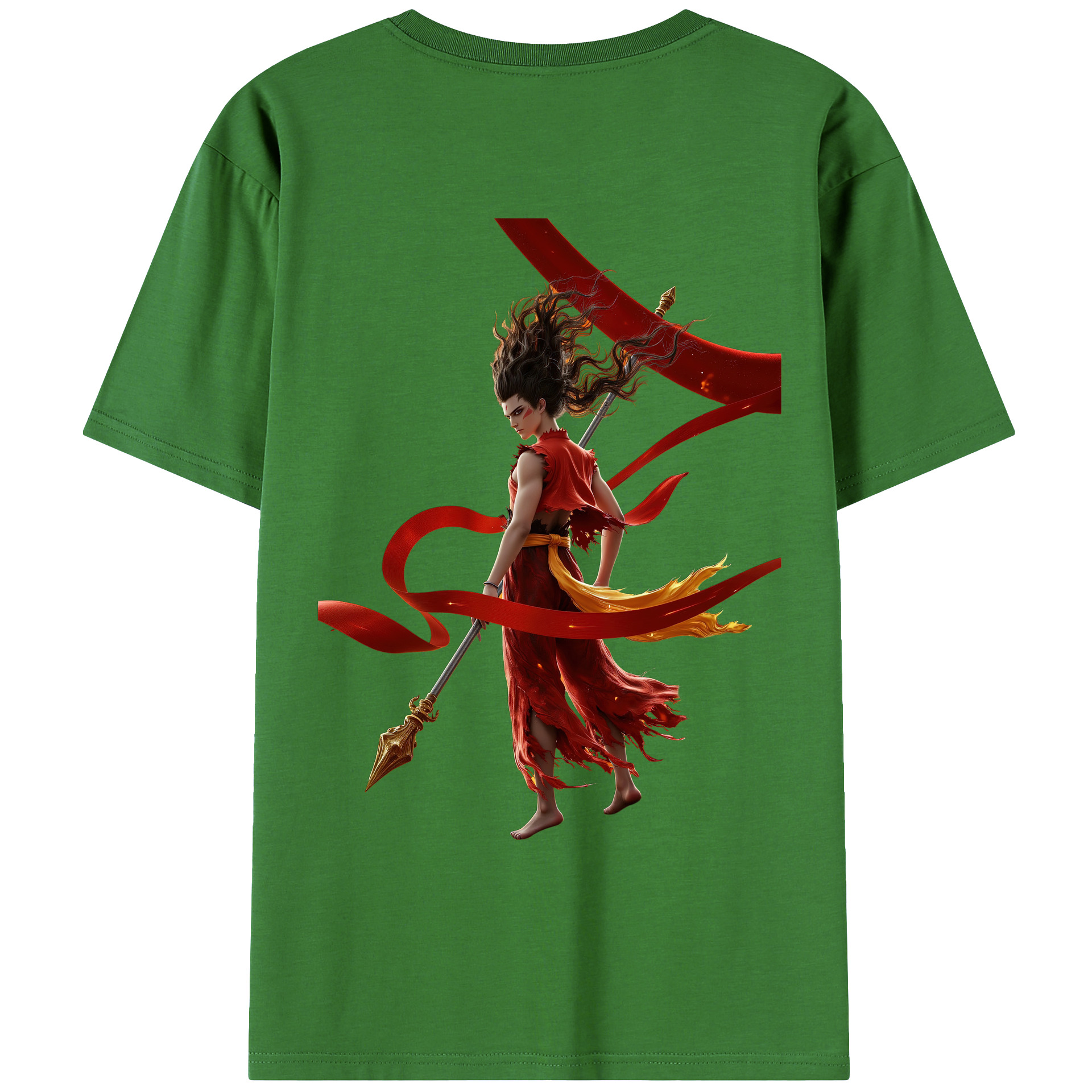 （画像用） Ne Zha 2 ナタ 魔童の大暴れ レディース半袖Tシャツ(バックプリント)